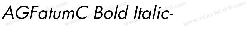 AGFatumC Bold Italic字体转换